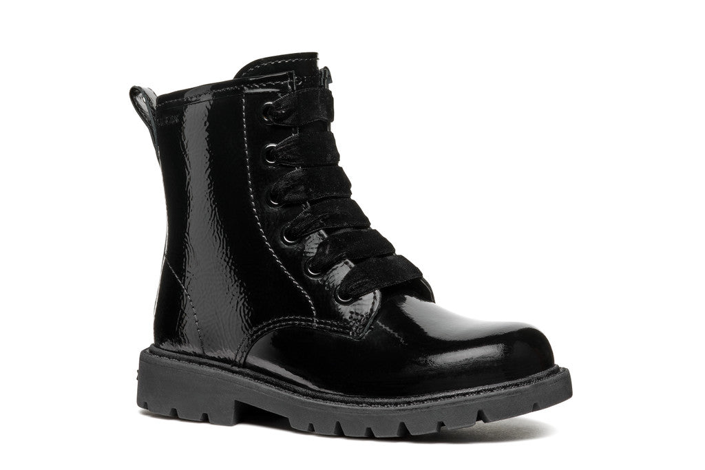 Geox bocanci fete 24-27 Black lucios