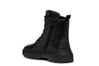 Geox bocanci fete 28-35 Black /Dark Silver cu stea