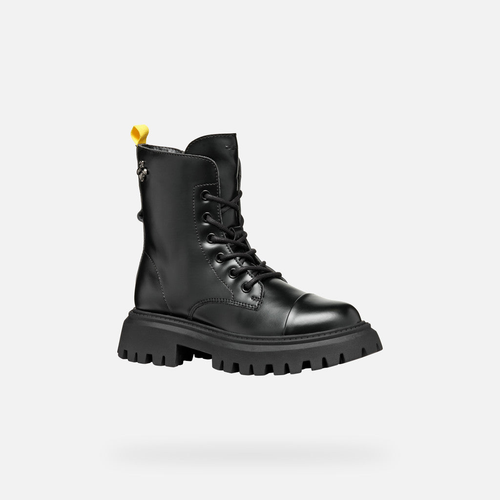Geox bocanci fete cu siret si fermoar 31-35 Black
