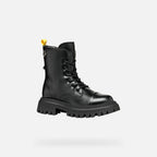 Geox bocanci fete cu siret si fermoar 31-35 Black