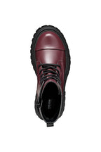 Geox bocanci fete cu siret si fermoar 31-35 Dark Burgundy