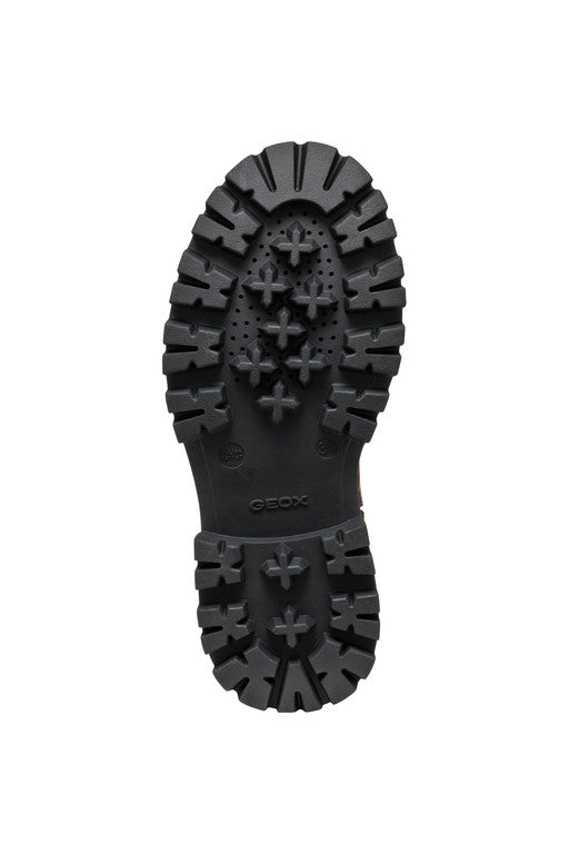 Geox bocanci fete cu siret si fermoar 31-35 Dark Burgundy