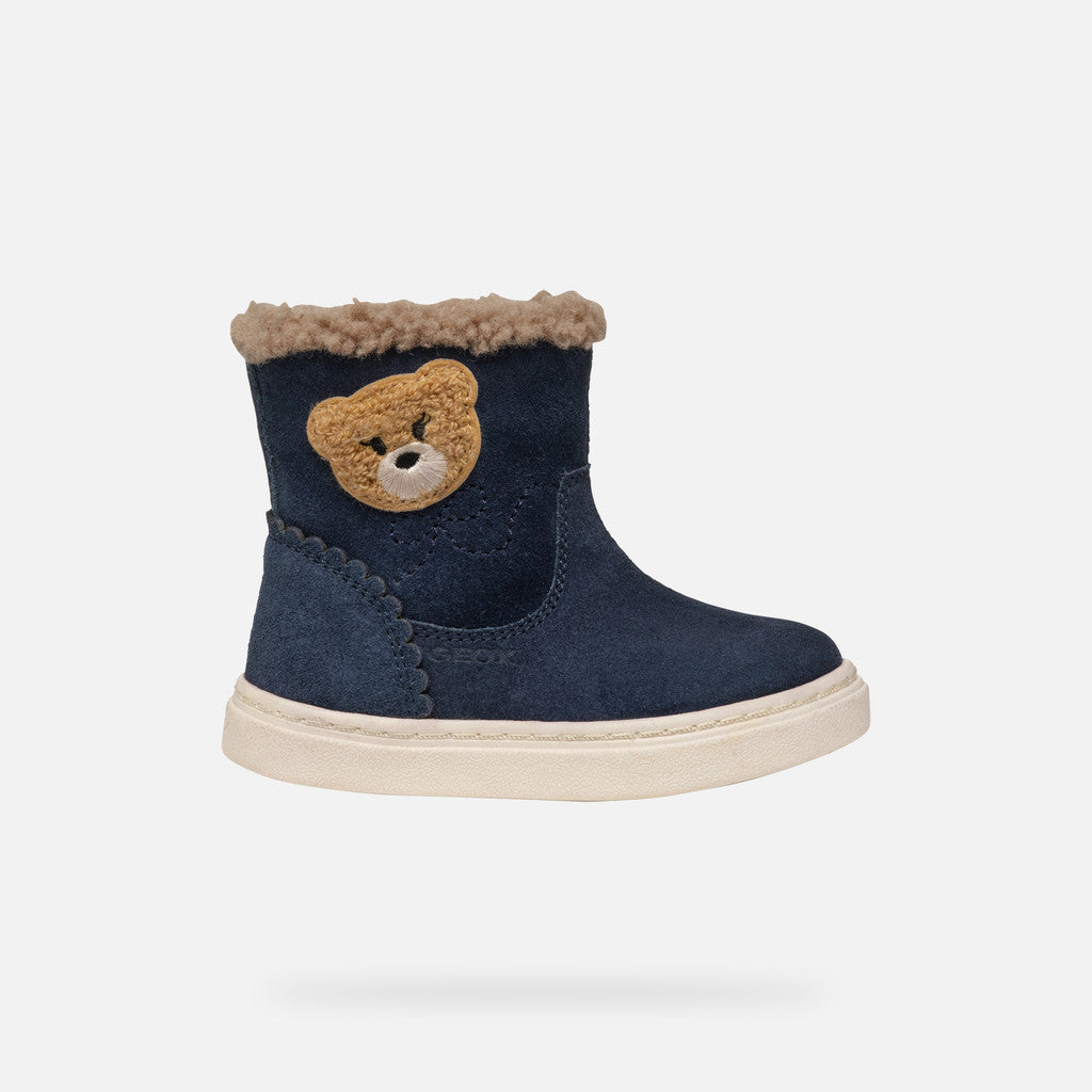 Geox botine fete imblanite 24-27 Navy cu ursulet