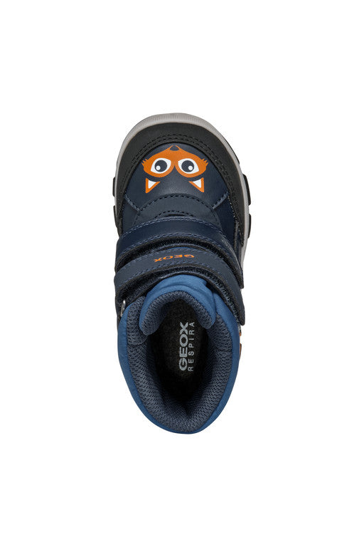 Geox cizme baieti de zapada imblanite si impermeabile Amphibiox 24-27 Navy/Dark Avio