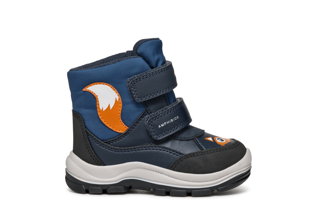 Geox cizme baieti de zapada imblanite si impermeabile Amphibiox 24-27 Navy/Dark Avio Imagine principală a produsului