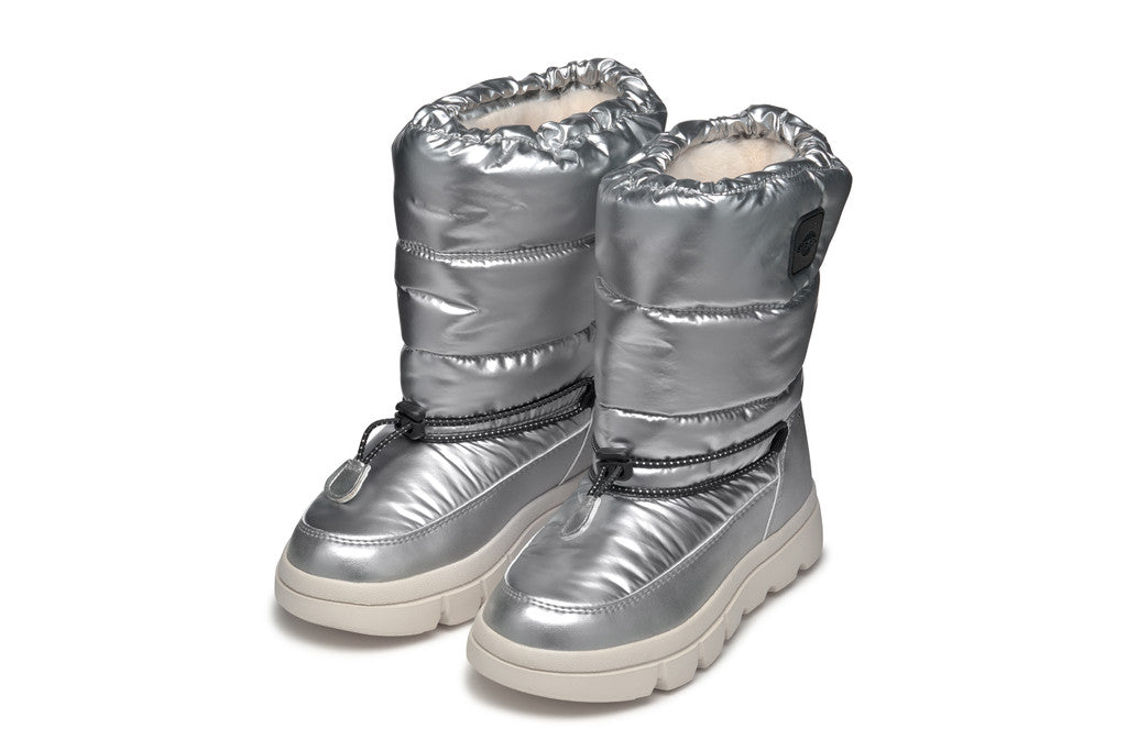 Geox cizme fete captusite si impermeabile Amphibiox 28-35 Willaboom Silver