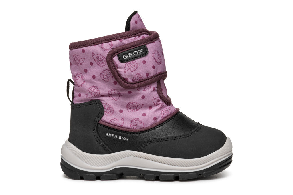 Geox cizme fete de zapada imblanite si impermeabile Amphibiox 20-23 Black/Rose Imagine principală a produsului