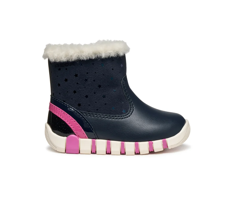 Geox cizme fete imblanite Iupidoo 18-26 Navy/Fuchsia