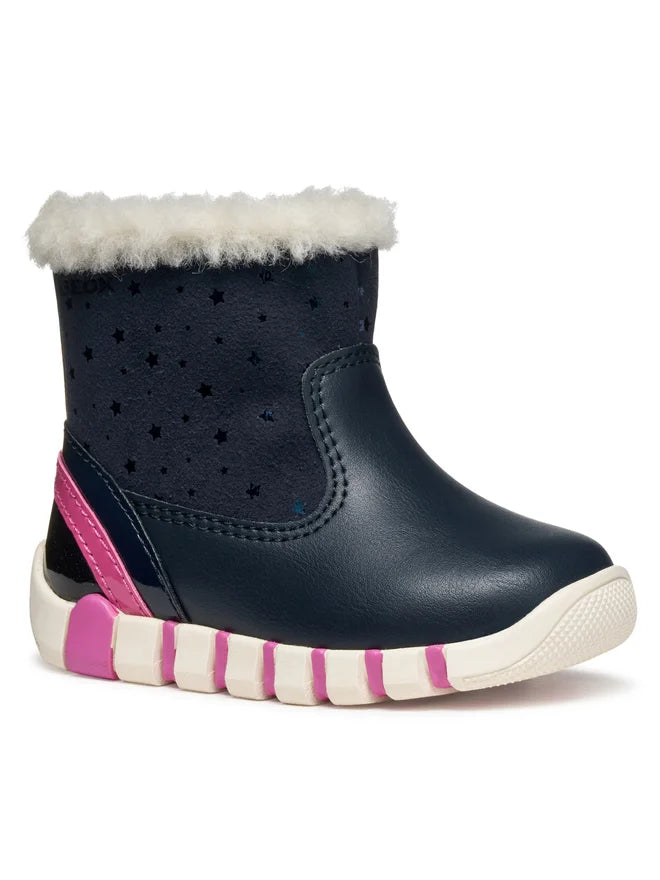 Geox cizme fete imblanite Iupidoo 18-26 Navy/Fuchsia