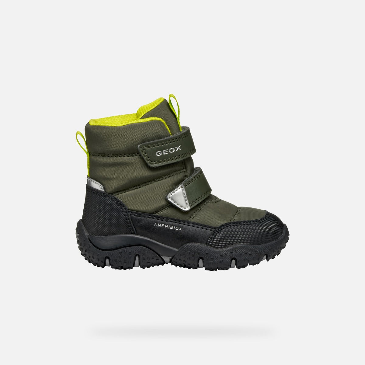 Geox ghete baieti captusite Baltic Amphibiox 24-27 Dk.Green/ Lime Green