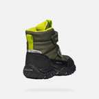 Geox ghete baieti captusite Baltic Amphibiox 24-27 Dk.Green/ Lime Green