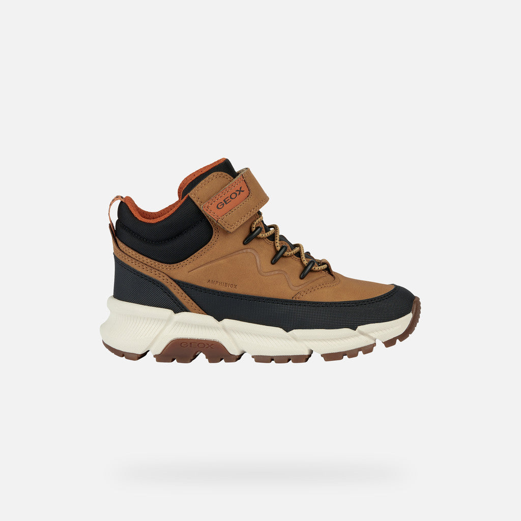 Geox ghete baieti captusite Flexyper Plus Amphibiox 28-35 Dark Yellow/Black