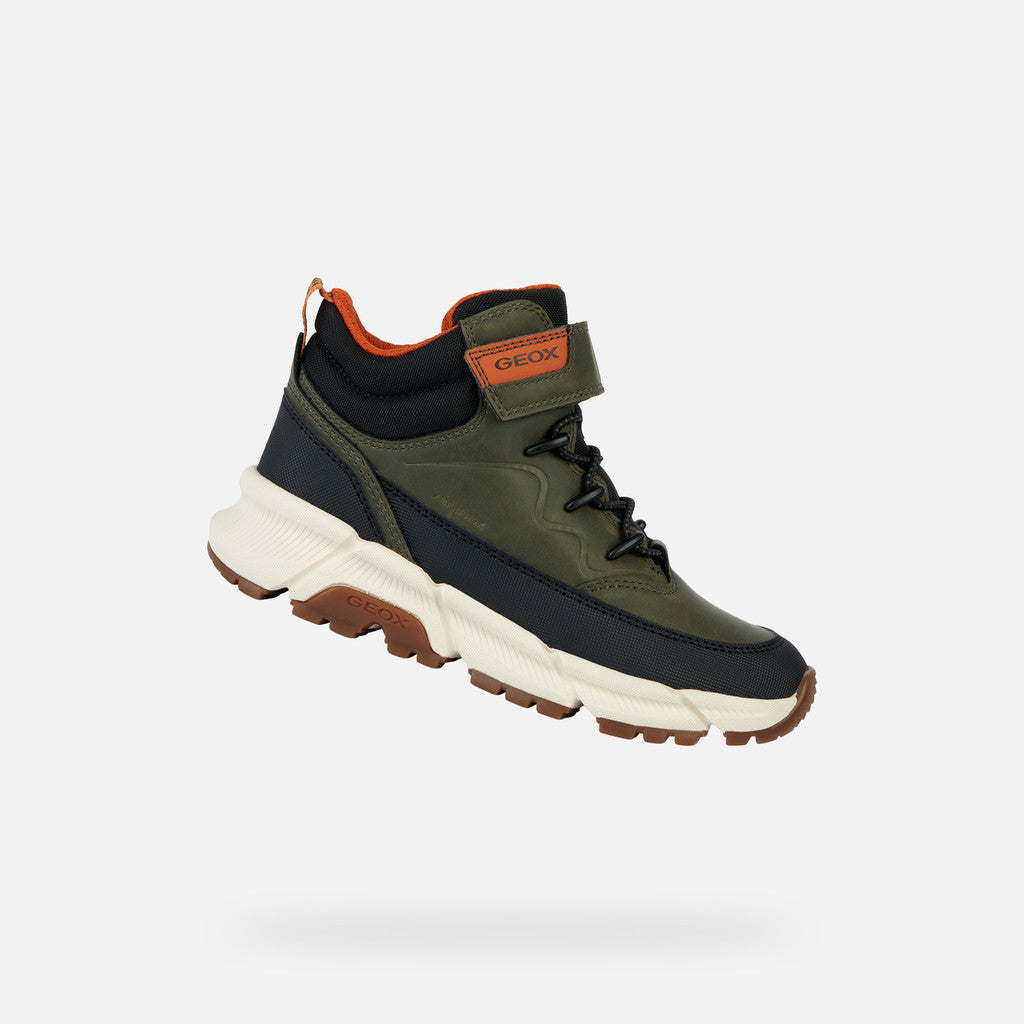 Geox ghete baieti captusite Flexyper Plus Amphibiox 36-37 Military/Orange