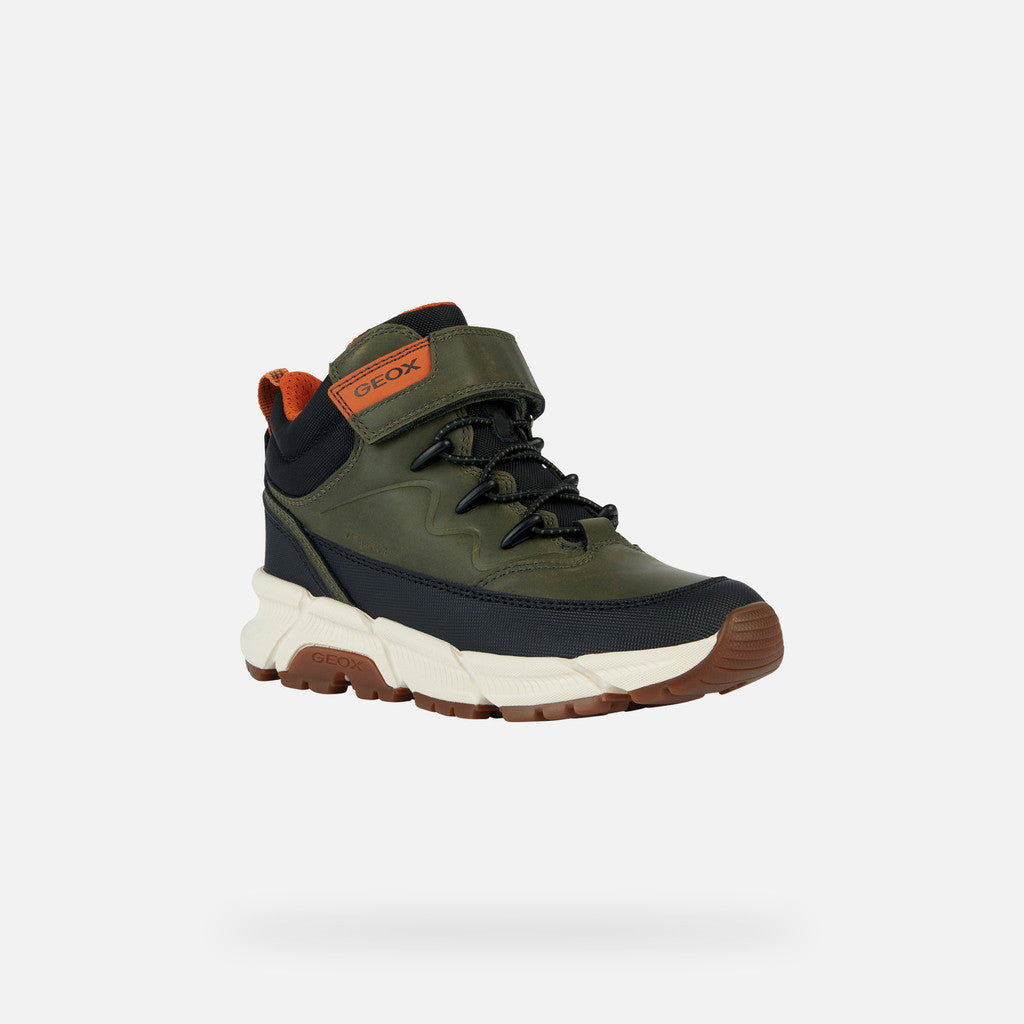 Geox ghete baieti captusite Flexyper Plus Amphibiox 36-37 Military/Orange