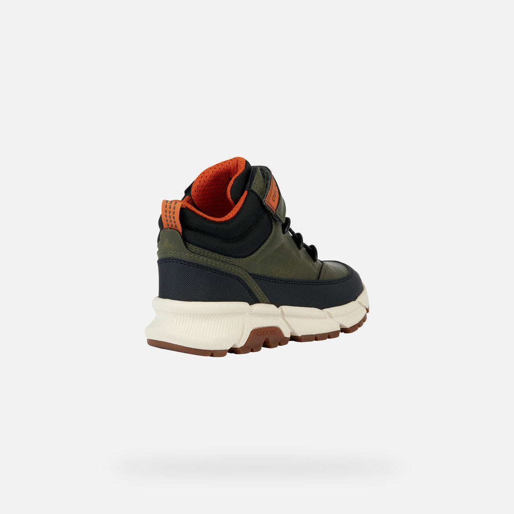 Geox ghete baieti captusite Flexyper Plus Amphibiox 28-35 Military/Orange