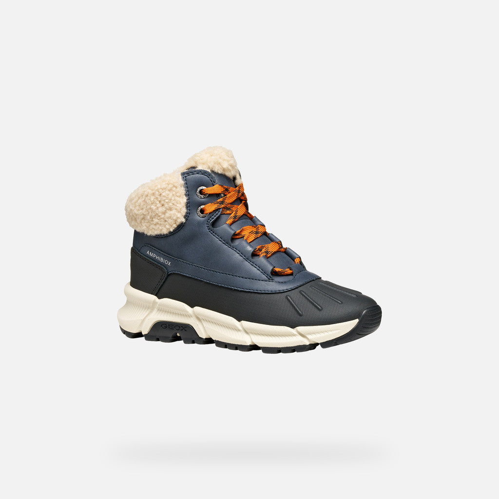 Geox ghete baieti captusite Flexyper Plus Amphibiox 36-37 Navy/Dark Orange