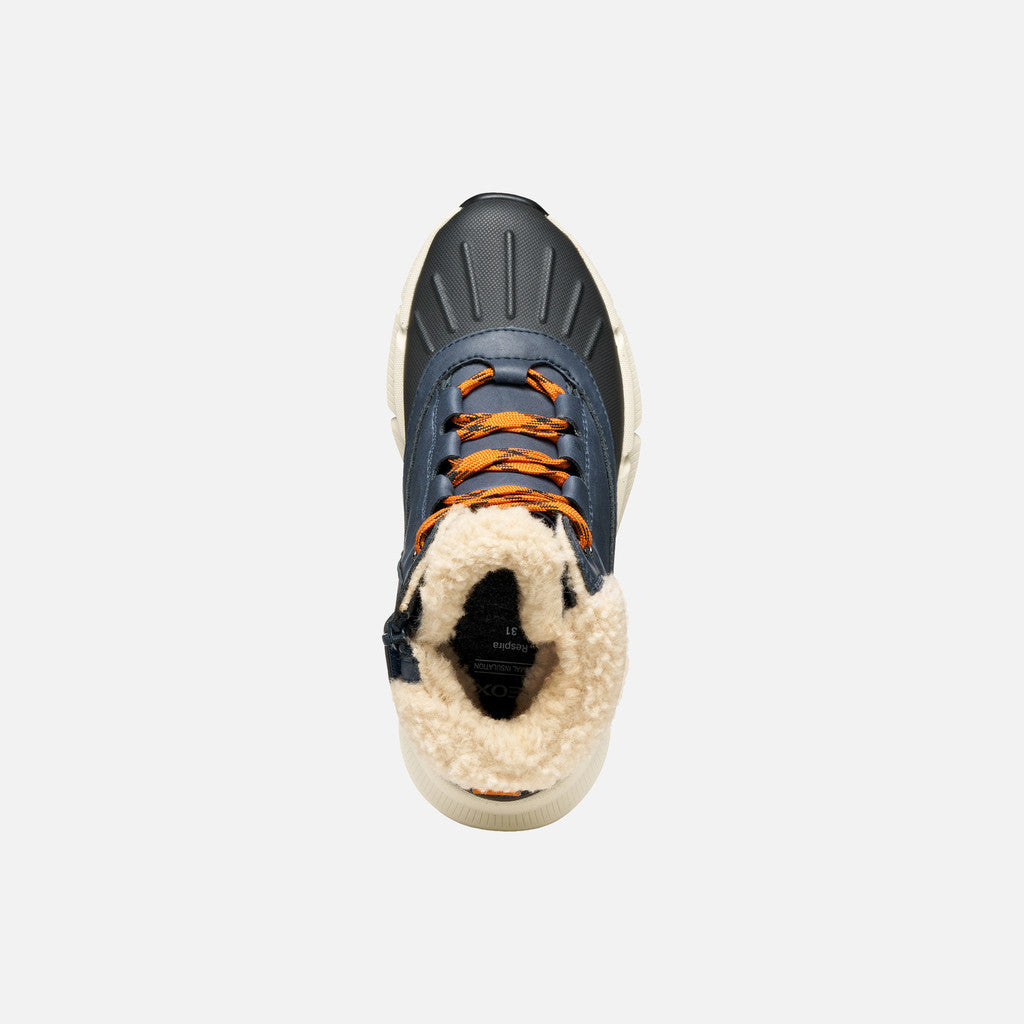 Geox ghete baieti captusite Flexyper Plus Amphibiox 36-37 Navy/Dark Orange