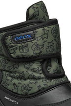 Geox ghete baieti captusite si impermeabile Amphibiox 20-23 Black/Forest