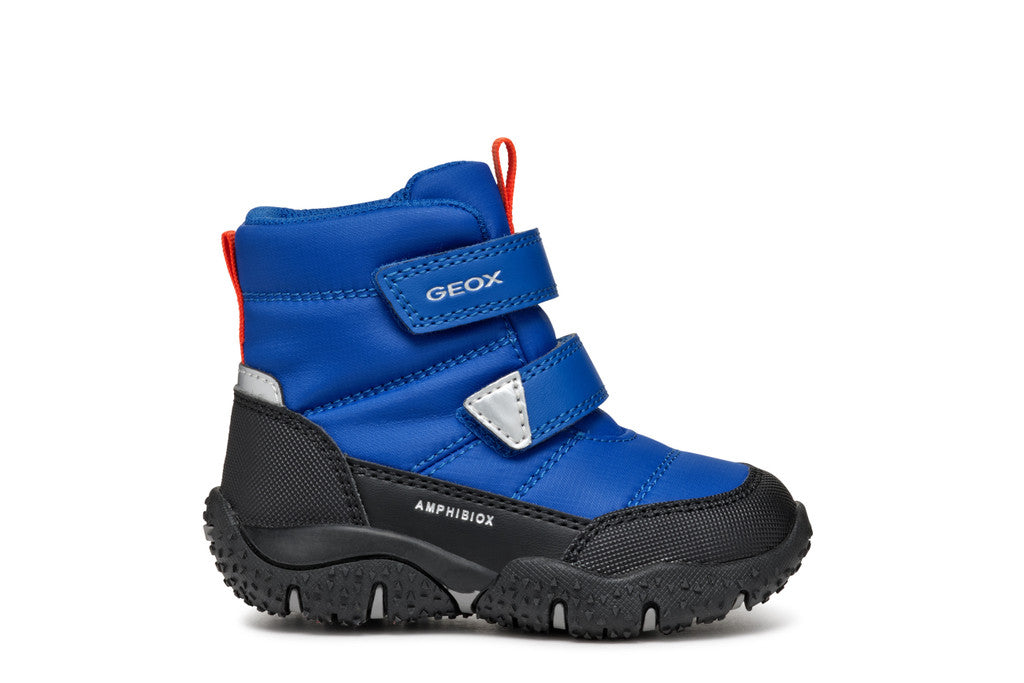 Geox ghete baieti captusite si impermeabile Amphibiox 20-23 Royal/Orange Imagine principală a produsului