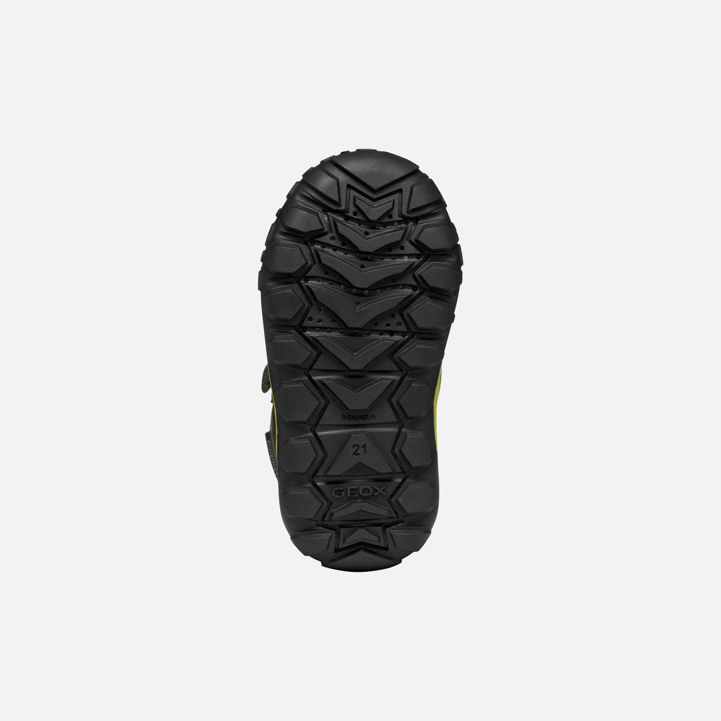 Geox ghete baieti captusite Trekkyup Amphibiox 20-23 Black/Fluo Green