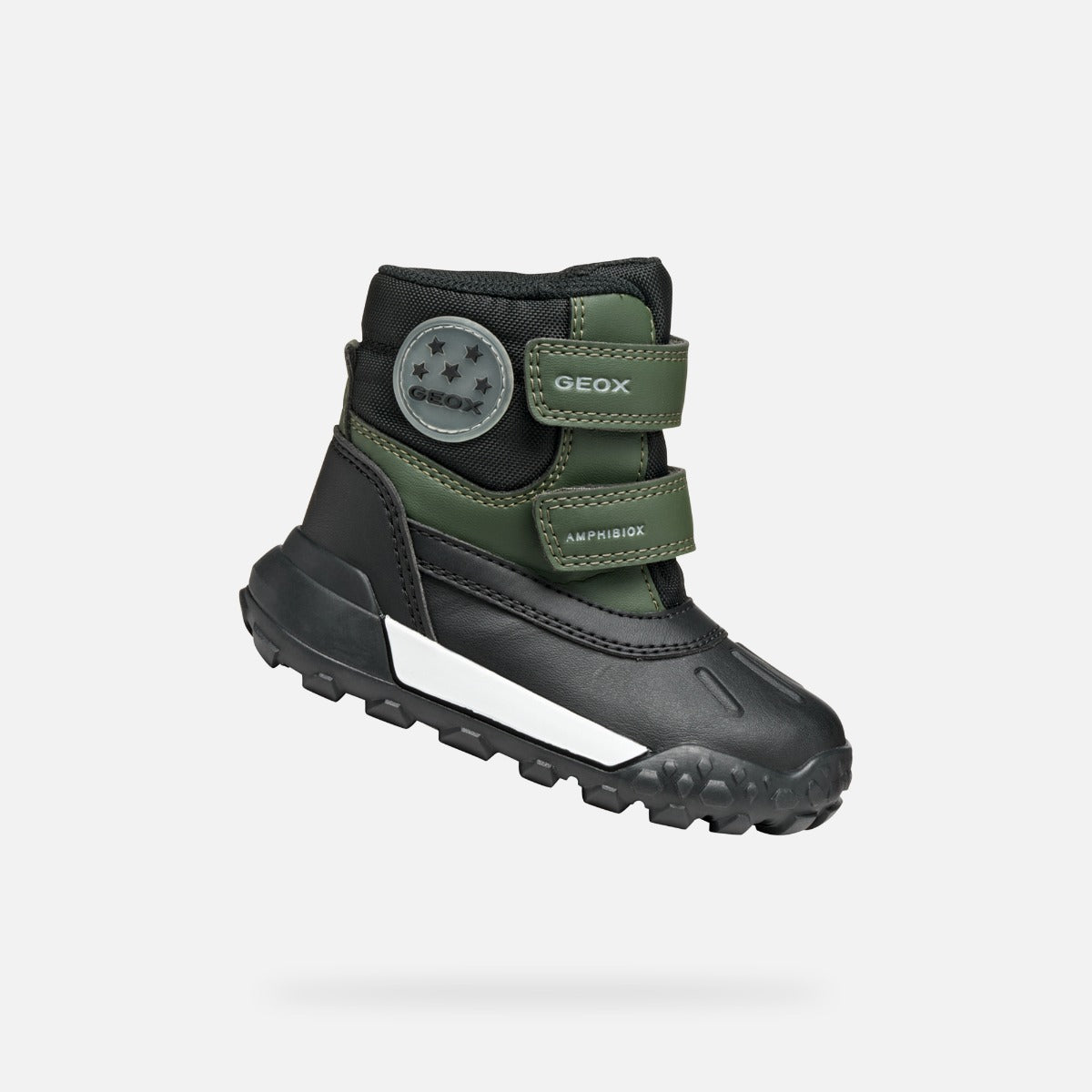 Geox ghete baieti captusite Trekkyup Amphibiox 20-23 Dark Green/Black