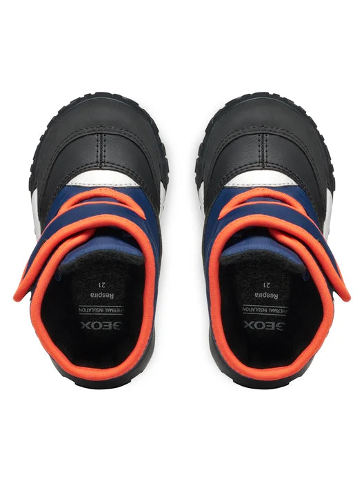 Geox ghete baieti captusite Trekkyup Amphibiox 20-23 Navy/Orange