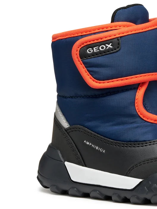 Geox ghete baieti captusite Trekkyup Amphibiox 20-23 Navy/Orange