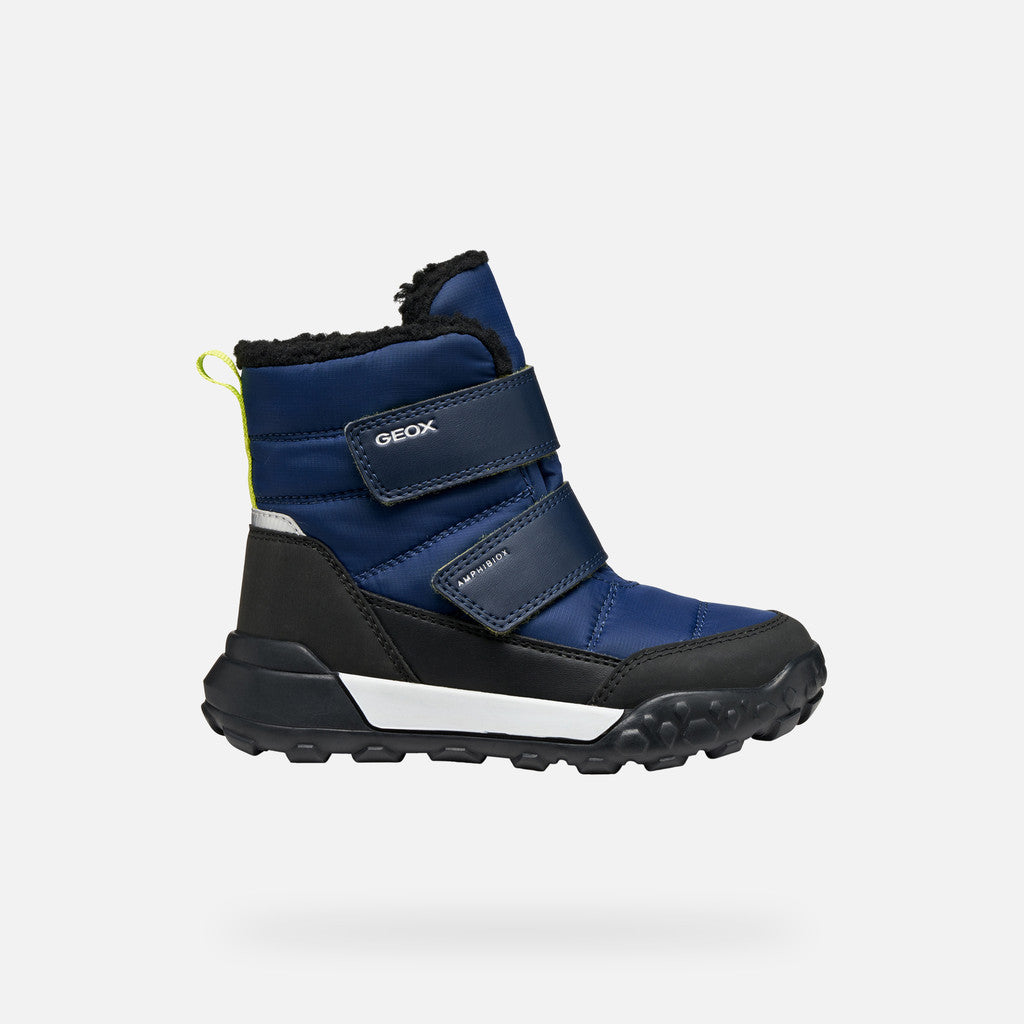 Geox ghete baieti captusite Trekkyup Amphibiox 28-35 Navy/Lime