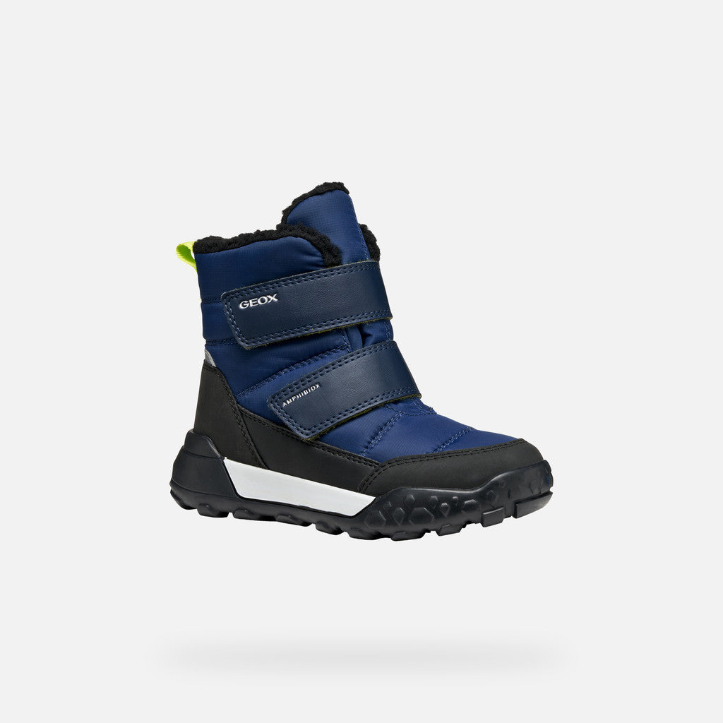 Geox ghete baieti captusite Trekkyup Amphibiox 28-35 Navy/Lime