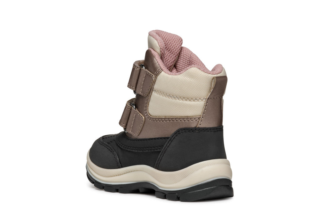 Geox ghete fete captusite si impermeabile Amphibiox 20-23 Black/Dark Beige