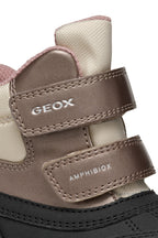 Geox ghete fete captusite si impermeabile Amphibiox 20-23 Black/Dark Beige