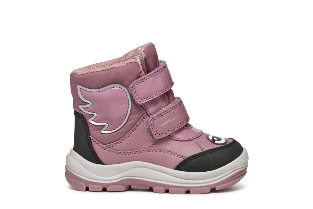 Geox ghete fete captusite si impermeabile Amphibiox 24-27 Drak Pink Bufnita