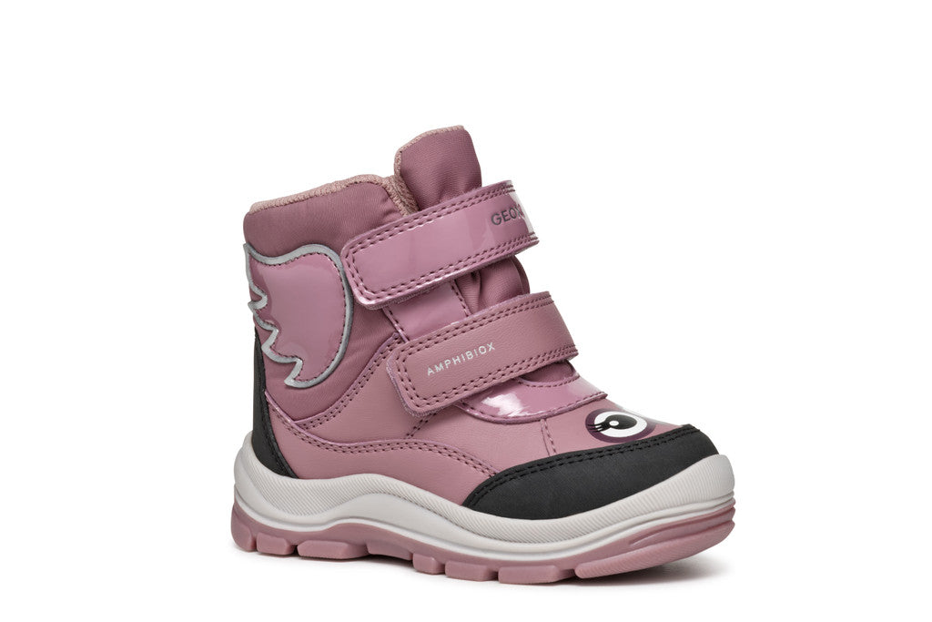 Geox ghete fete captusite si impermeabile Amphibiox 24-27 Drak Pink Bufnita