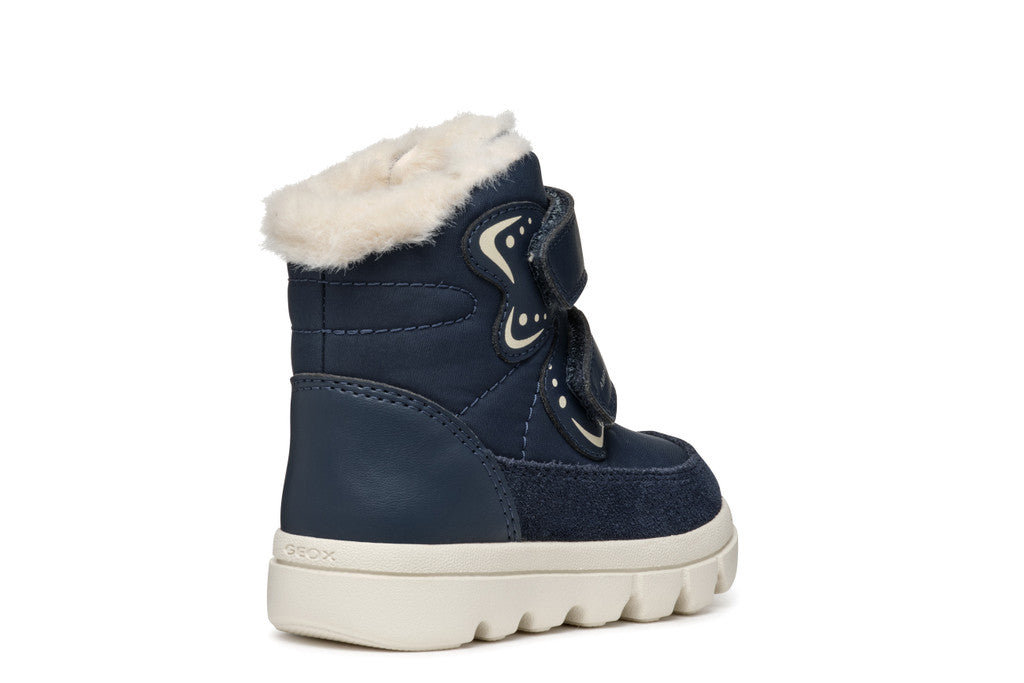 Geox ghete fete imblanite si impermeabile Amphibiox 20-23 Navy/Off White