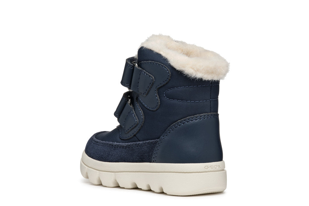Geox ghete fete imblanite si impermeabile Amphibiox 20-23 Navy/Off White