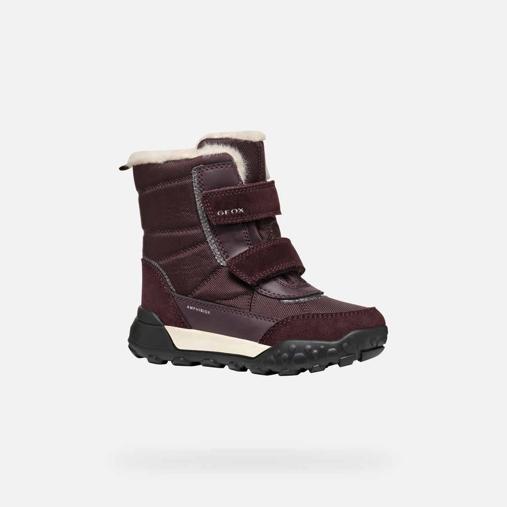 Geox ghete fete imblanite Trekkyup Amphibiox 28-35 Dark Burgundy