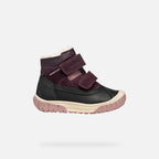 Geox ghete fete imblanite Omar Waterproof 20-23 Black/Dark Purple