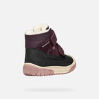 Geox ghete fete imblanite Omar Waterproof 20-23 Black/Dark Purple