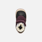 Geox ghete fete imblanite Omar Waterproof 20-23 Black/Dark Purple