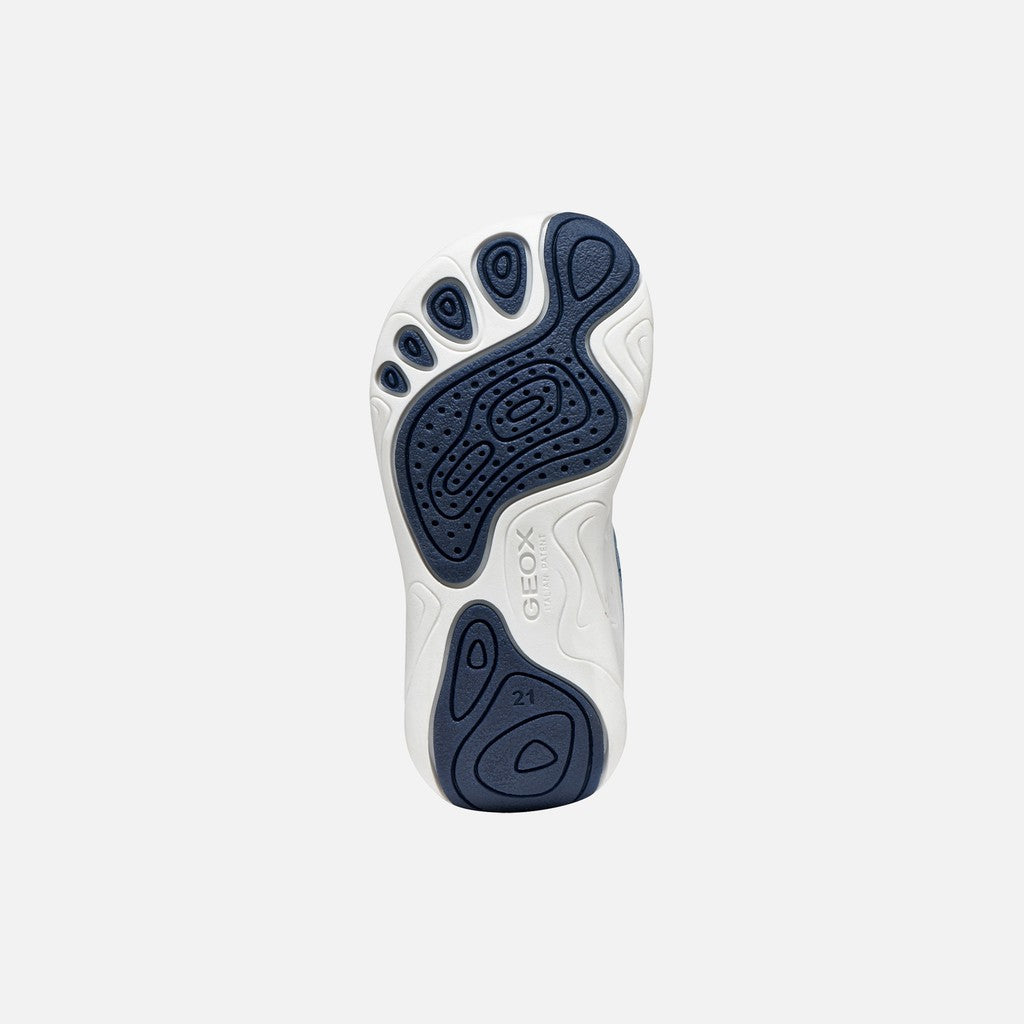 Geox pantofi baieti Barefoot Foot-Run 20-27 Dark Sky/White