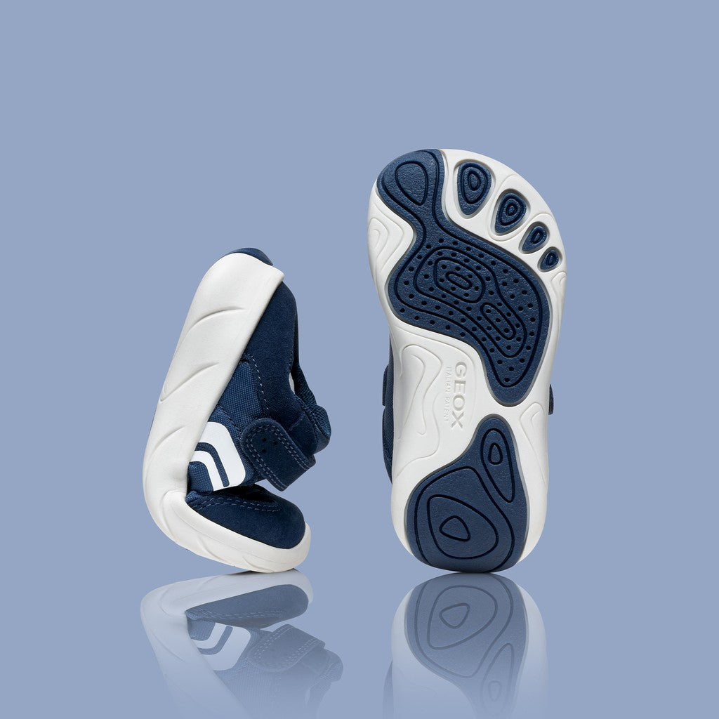Geox pantofi baieti Barefoot Foot-Run 20-27 Light Navy/White