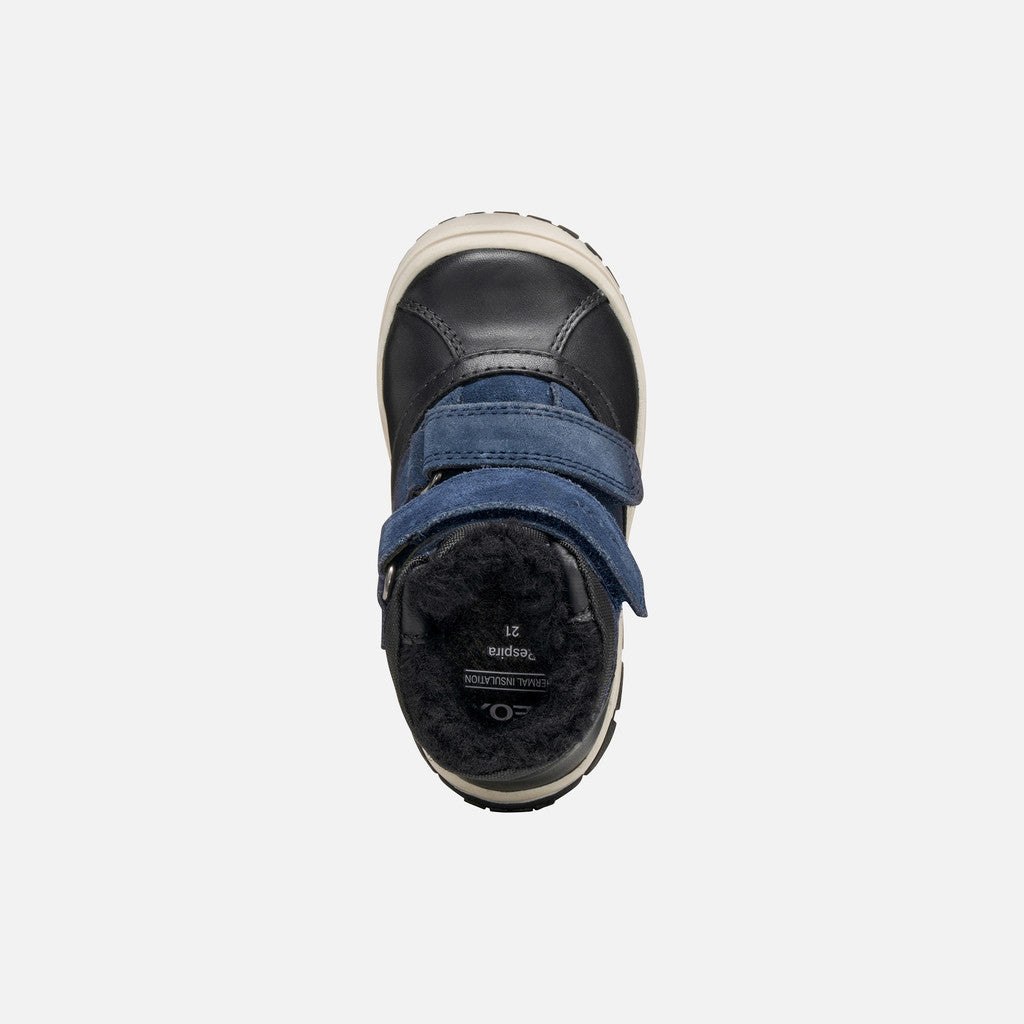 Geox pantofi baieti captusiti OMAR Waterproof 24-27 Black/Navy