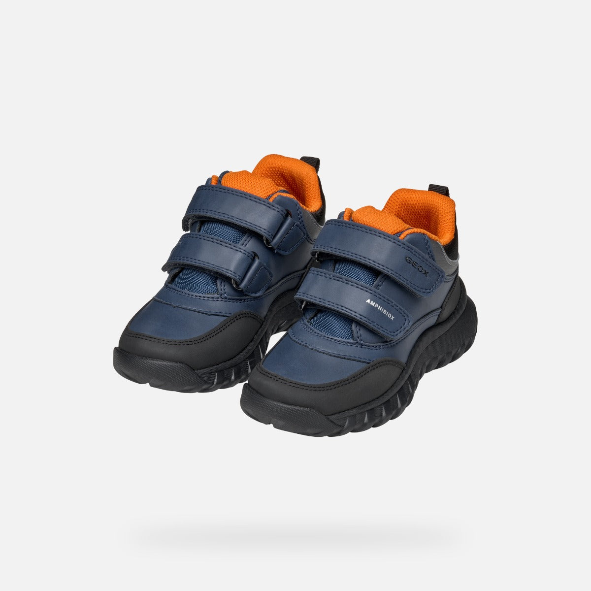 Geox pantofi baieti captusiti Simbyos Amphibiox 28-33 Blue/Orange