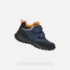 Geox pantofi baieti captusiti Simbyos Amphibiox 28-33 Blue/Orange