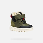 Geox pantofi baieti captusiti Willaboom Amphibiox 24-27 Dark Green/Black