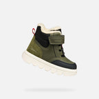 Geox pantofi baieti captusiti Willaboom Amphibiox 20-23 Dark Green/Black
