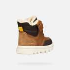 Geox pantofi baieti captusiti Willaboom Amphibiox 24-27 Tobacco/Dark Brown
