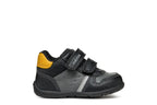 Geox pantofi baieti cu scai 18-23 Black cu ochre