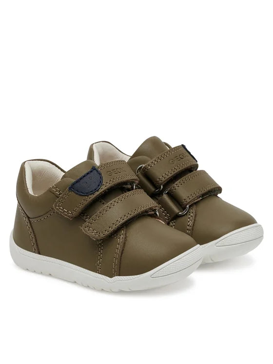 Geox pantofi baieti cu scai 18-26 Macchia Pistachio