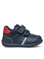 Geox pantofi baieti cu scai 18-26 Navy cu rosu